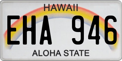 HI license plate EHA946