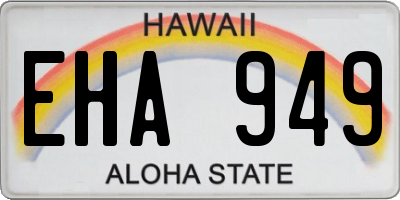 HI license plate EHA949