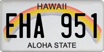 HI license plate EHA951