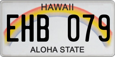 HI license plate EHB079