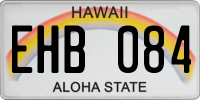 HI license plate EHB084