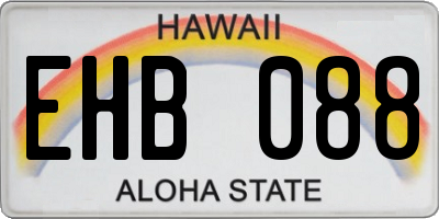HI license plate EHB088