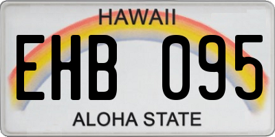 HI license plate EHB095