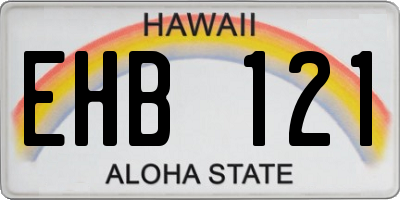 HI license plate EHB121