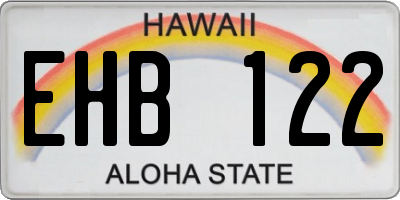 HI license plate EHB122