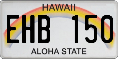 HI license plate EHB150