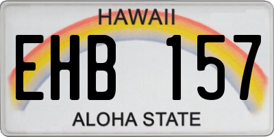 HI license plate EHB157
