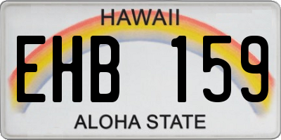 HI license plate EHB159