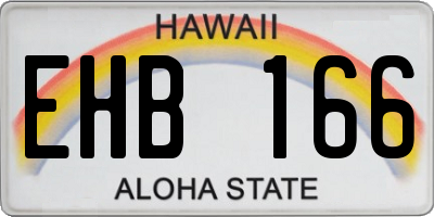 HI license plate EHB166