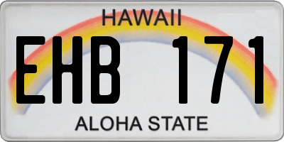 HI license plate EHB171