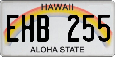 HI license plate EHB255