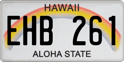 HI license plate EHB261