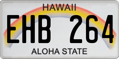 HI license plate EHB264