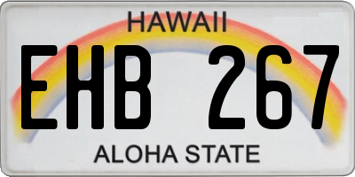 HI license plate EHB267