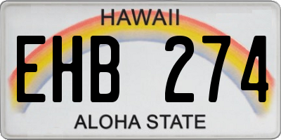 HI license plate EHB274