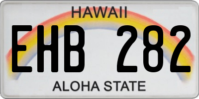 HI license plate EHB282