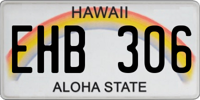 HI license plate EHB306