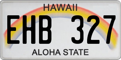 HI license plate EHB327