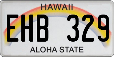 HI license plate EHB329