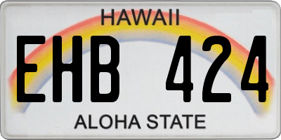 HI license plate EHB424