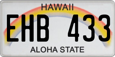 HI license plate EHB433