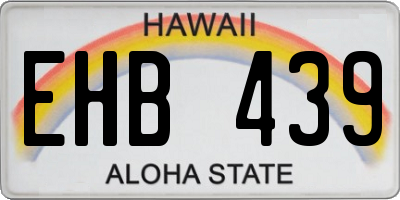 HI license plate EHB439