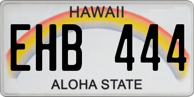 HI license plate EHB444