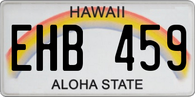 HI license plate EHB459
