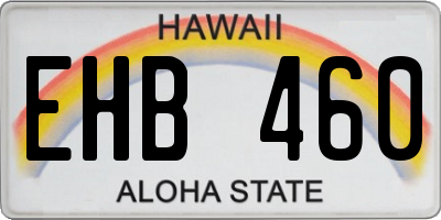 HI license plate EHB460