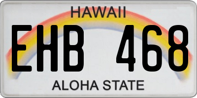HI license plate EHB468