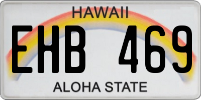 HI license plate EHB469