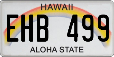 HI license plate EHB499