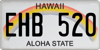 HI license plate EHB520