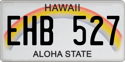 HI license plate EHB527