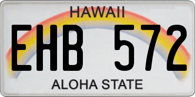 HI license plate EHB572