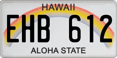 HI license plate EHB612
