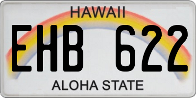 HI license plate EHB622