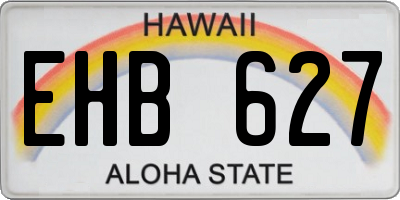 HI license plate EHB627