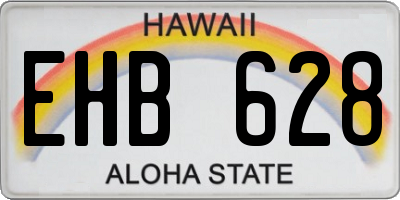 HI license plate EHB628