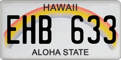 HI license plate EHB633