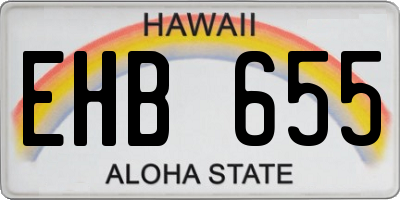 HI license plate EHB655