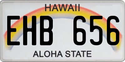 HI license plate EHB656