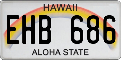 HI license plate EHB686