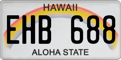 HI license plate EHB688