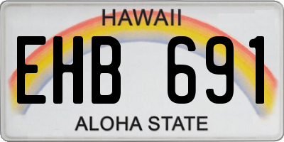 HI license plate EHB691