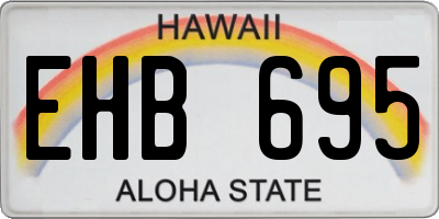 HI license plate EHB695