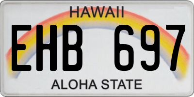 HI license plate EHB697