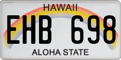 HI license plate EHB698