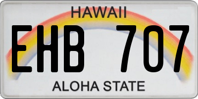 HI license plate EHB707