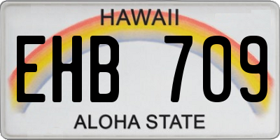 HI license plate EHB709